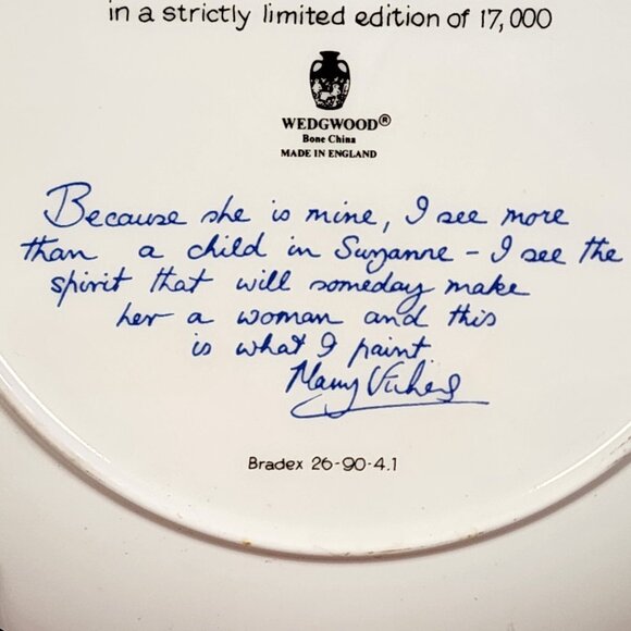 Vintage Mary Vickers Collector Plate "Innocence" England - Picture 4 of 8